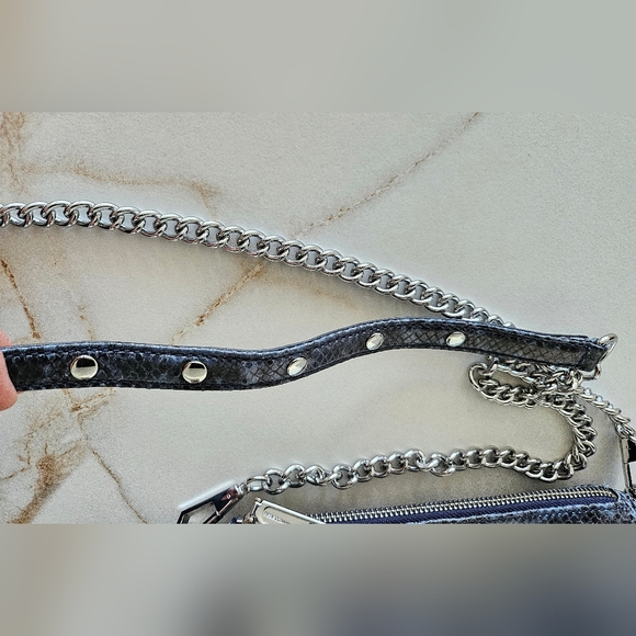 Rebecca Minkoff Sunday Blue Snake Mini Bag Leather - Picture 16 of 16